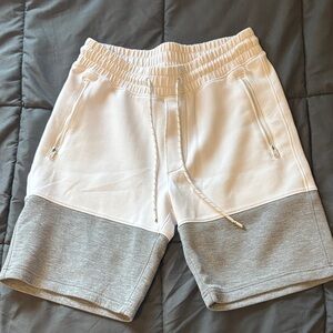 American Eagle Outfitters White and Gray Hybrid Shorts
